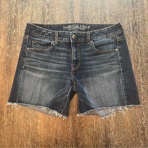 American Eagle Cutoff Super Stretch Midi Denim Jean Shorts Size 10